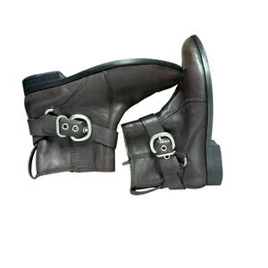 Robert Zur 5 1/2 M Dark Brown Chelsea Jodhpurs Ankle Boots & Buckle Strap